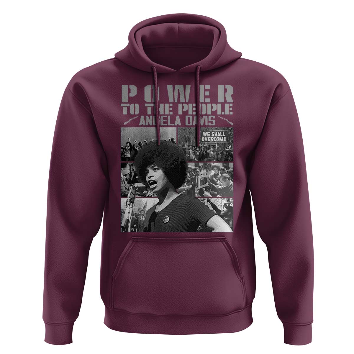 Power To The People Hoodie Black History Angela Davis Black Panther Party - Wonder Print Shop