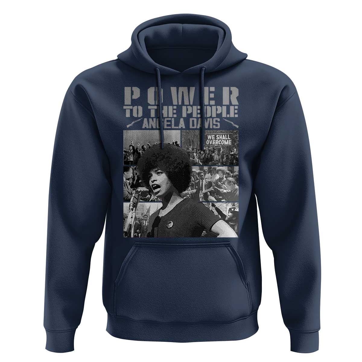 Power To The People Hoodie Black History Angela Davis Black Panther Party - Wonder Print Shop