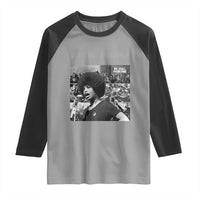Power To The People Raglan Shirt Black History Angela Davis Black Panther Party - Wonder Print Shop