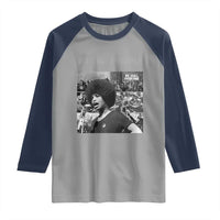 Power To The People Raglan Shirt Black History Angela Davis Black Panther Party - Wonder Print Shop