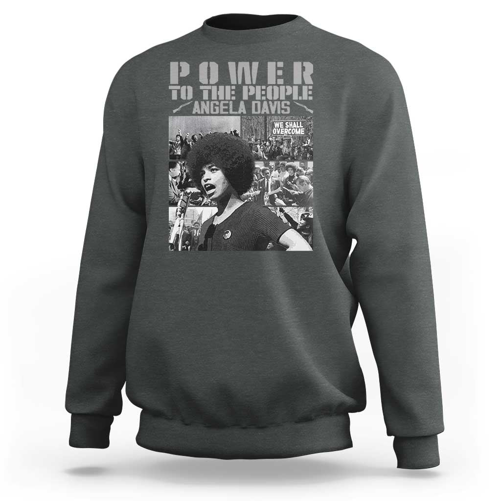 Power To The People Sweatshirt Black History Angela Davis Black Panther Party - Wonder Print Shop