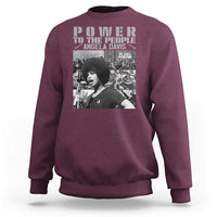 Power To The People Sweatshirt Black History Angela Davis Black Panther Party - Wonder Print Shop