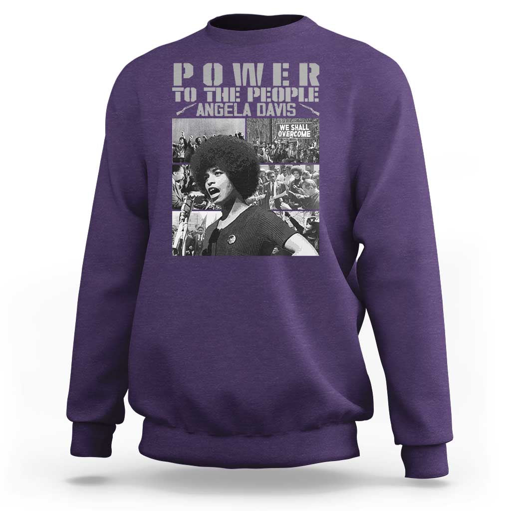 Power To The People Sweatshirt Black History Angela Davis Black Panther Party - Wonder Print Shop
