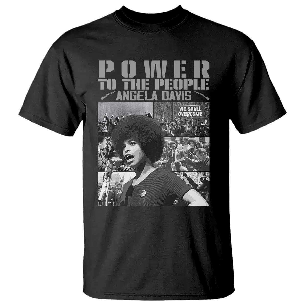 Power To The People T Shirt Black History Angela Davis Black Panther Party - Wonder Print Shop