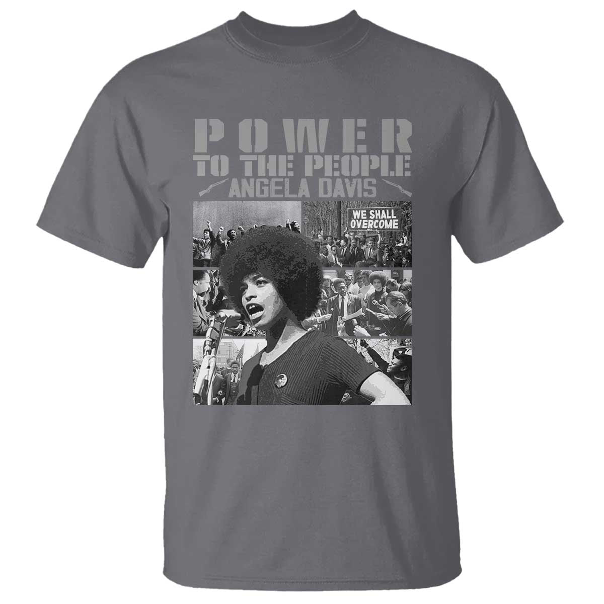 Power To The People T Shirt Black History Angela Davis Black Panther Party - Wonder Print Shop