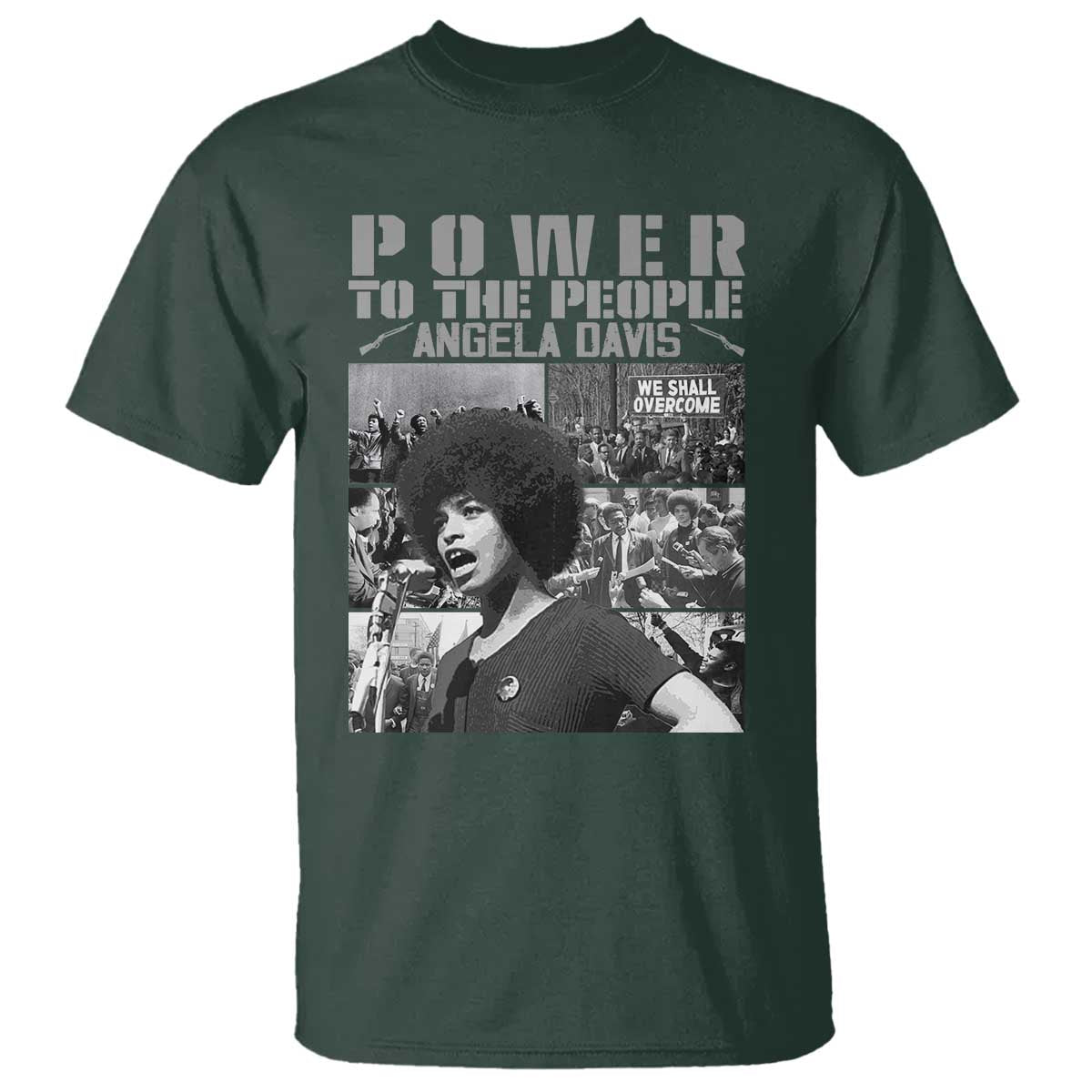 Power To The People T Shirt Black History Angela Davis Black Panther Party - Wonder Print Shop