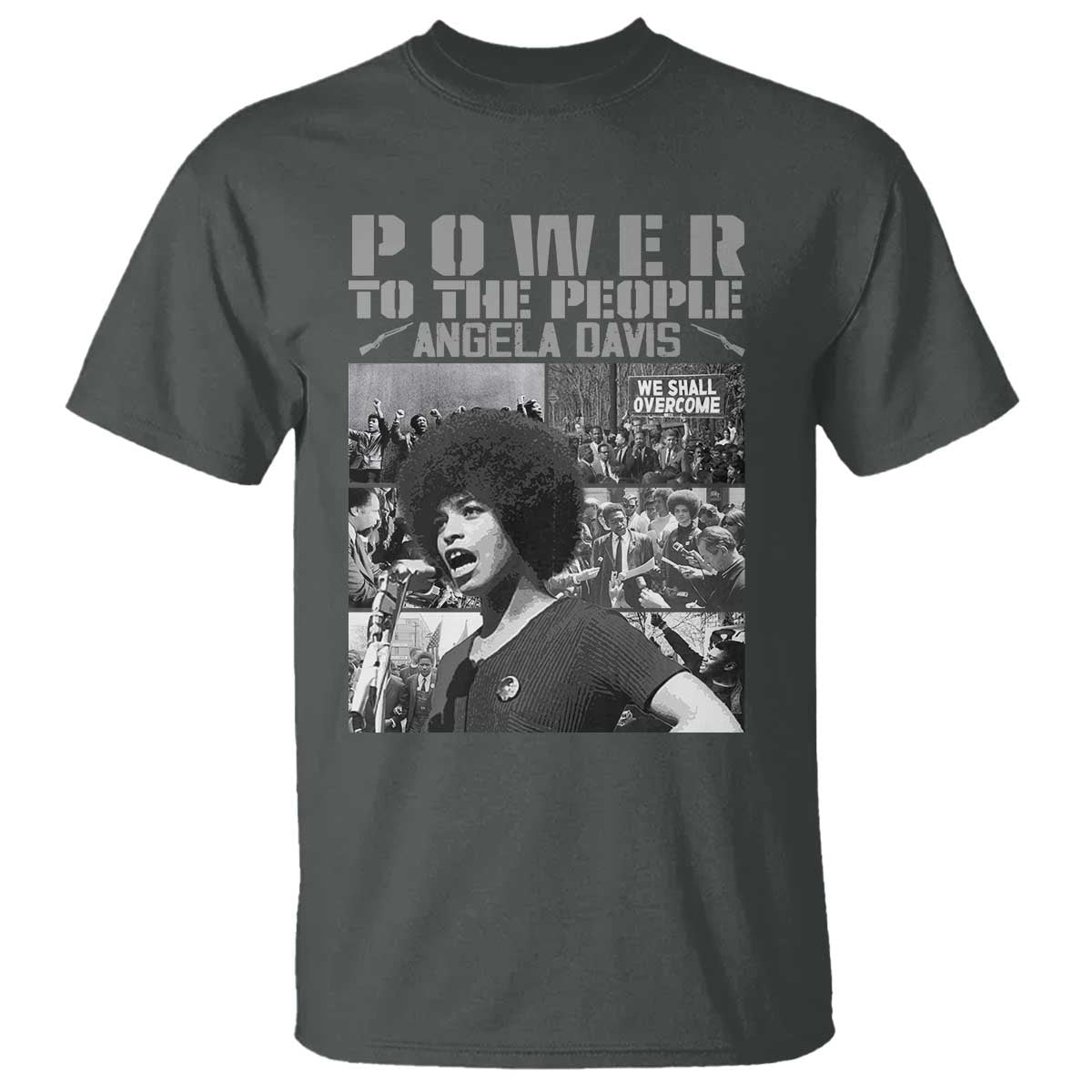 Power To The People T Shirt Black History Angela Davis Black Panther Party - Wonder Print Shop
