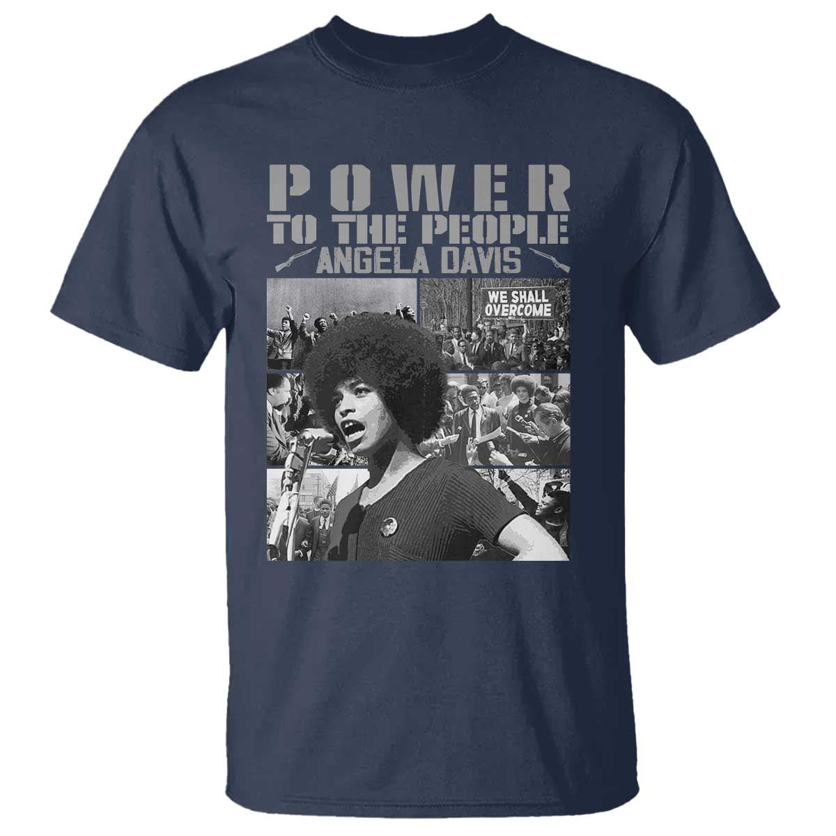 Power To The People T Shirt Black History Angela Davis Black Panther Party - Wonder Print Shop