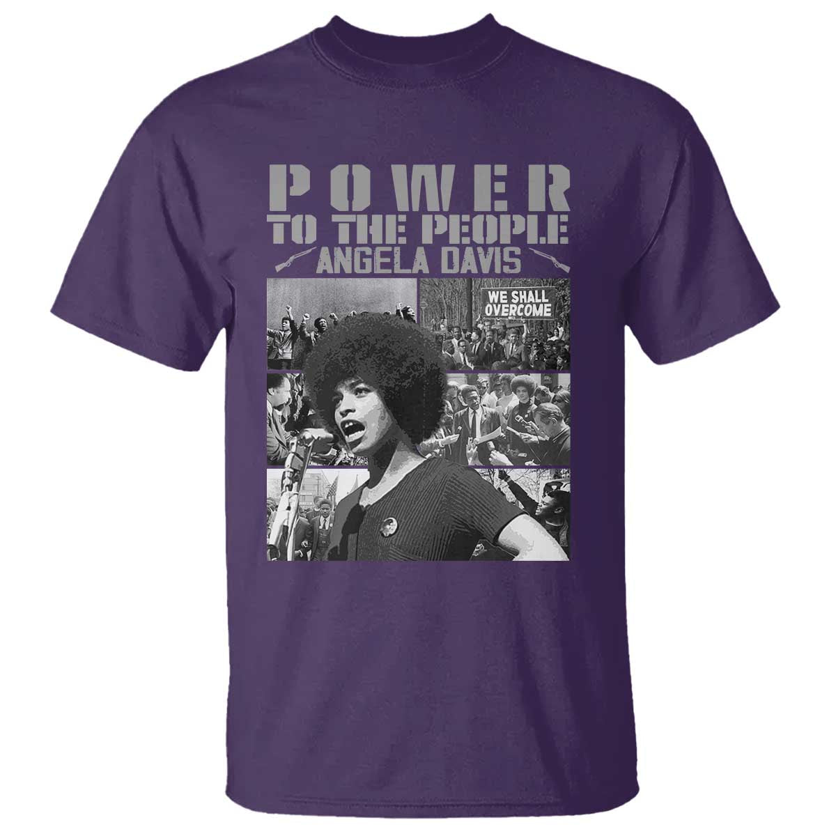 Power To The People T Shirt Black History Angela Davis Black Panther Party - Wonder Print Shop