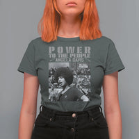 Power To The People T Shirt For Women Black History Angela Davis Black Panther Party - Wonder Print Shop