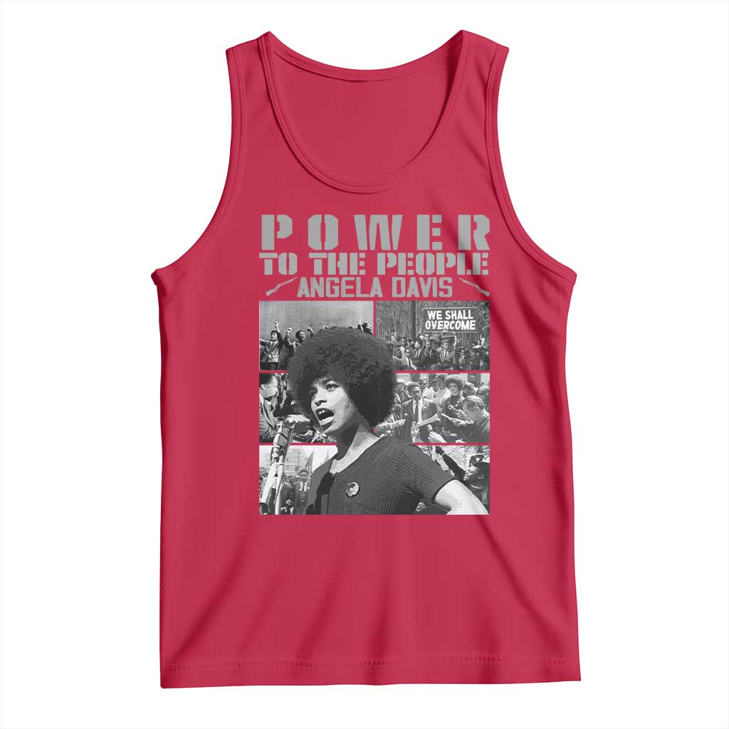 Power To The People Tank Top Black History Angela Davis Black Panther Party - Wonder Print Shop