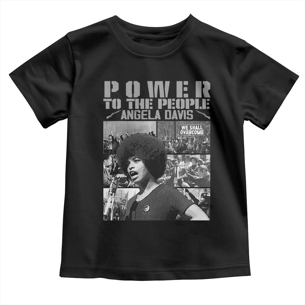 Power To The People Toddler T Shirt Black History Angela Davis Black Panther Party - Wonder Print Shop