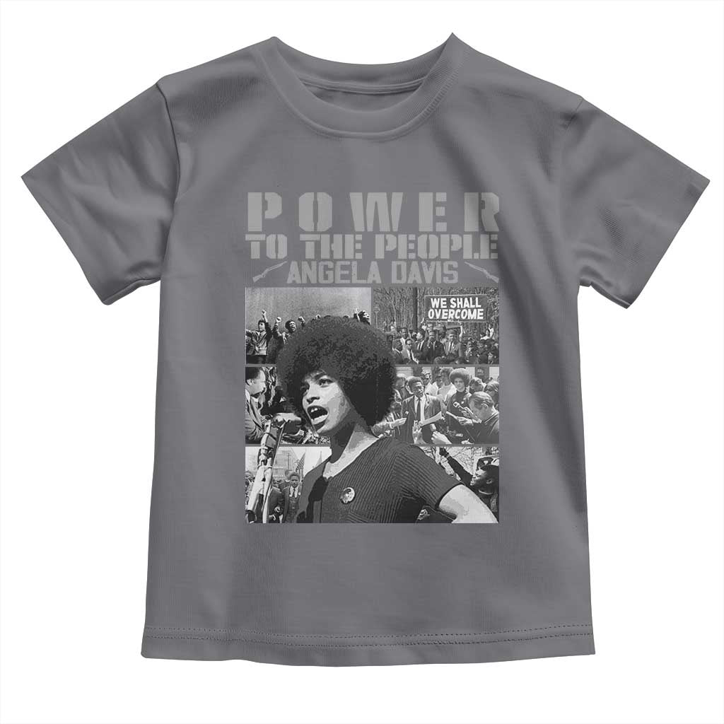 Power To The People Toddler T Shirt Black History Angela Davis Black Panther Party - Wonder Print Shop