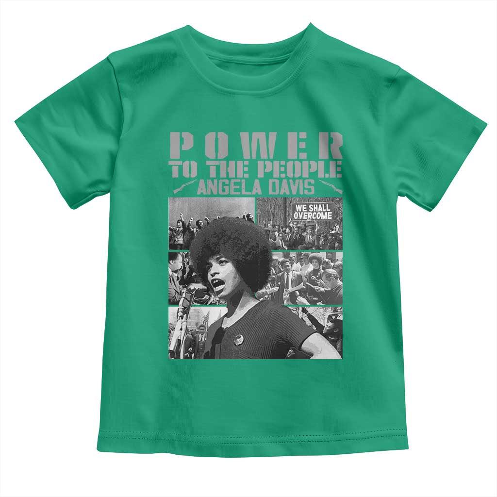 Power To The People Toddler T Shirt Black History Angela Davis Black Panther Party - Wonder Print Shop