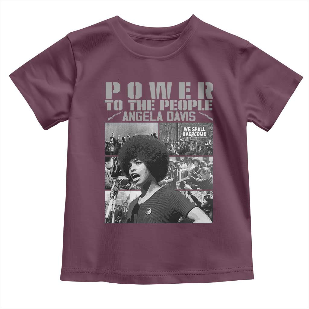 Power To The People Toddler T Shirt Black History Angela Davis Black Panther Party - Wonder Print Shop