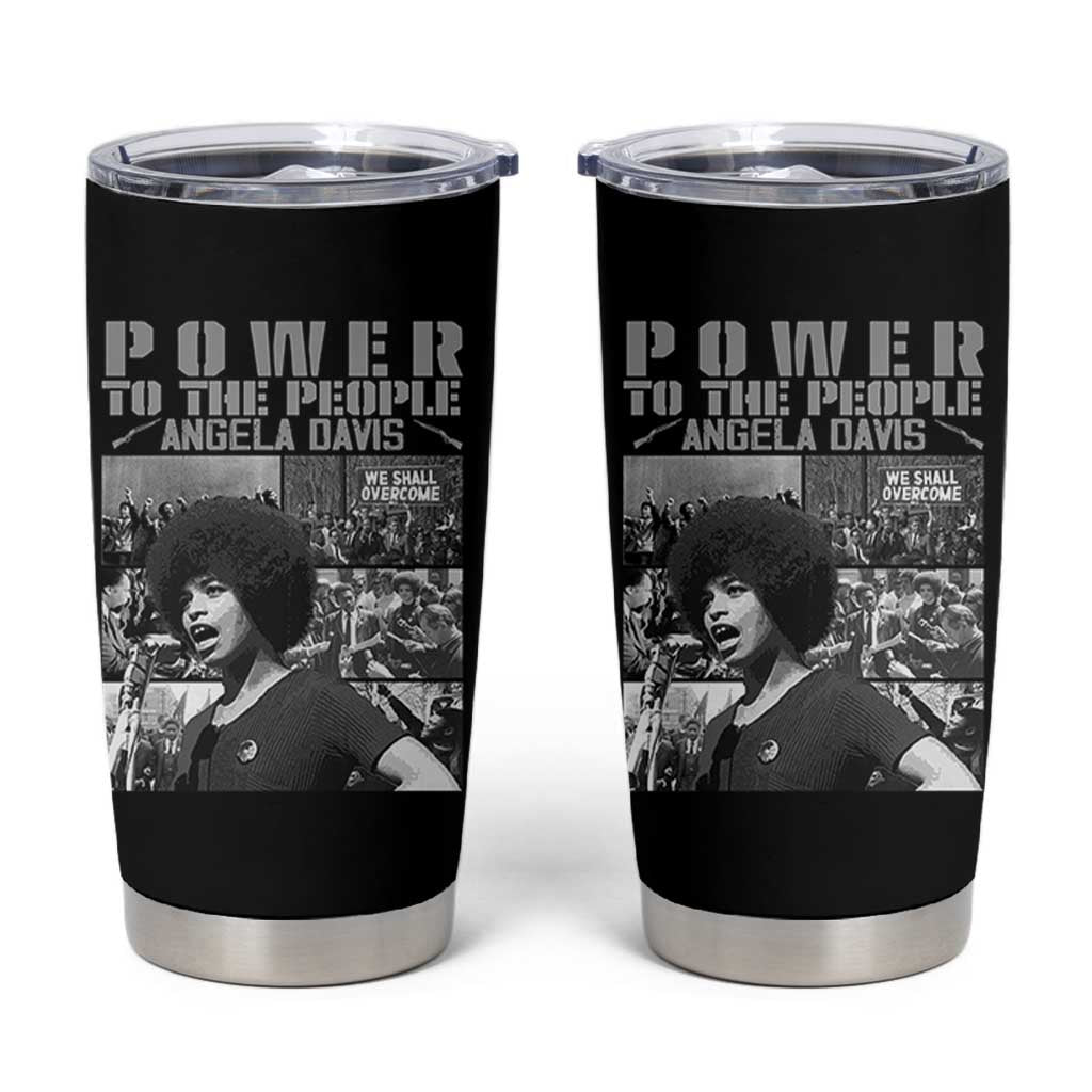 Power To The People Tumbler Cup Black History Angela Davis Black Panther Party - Wonder Print Shop