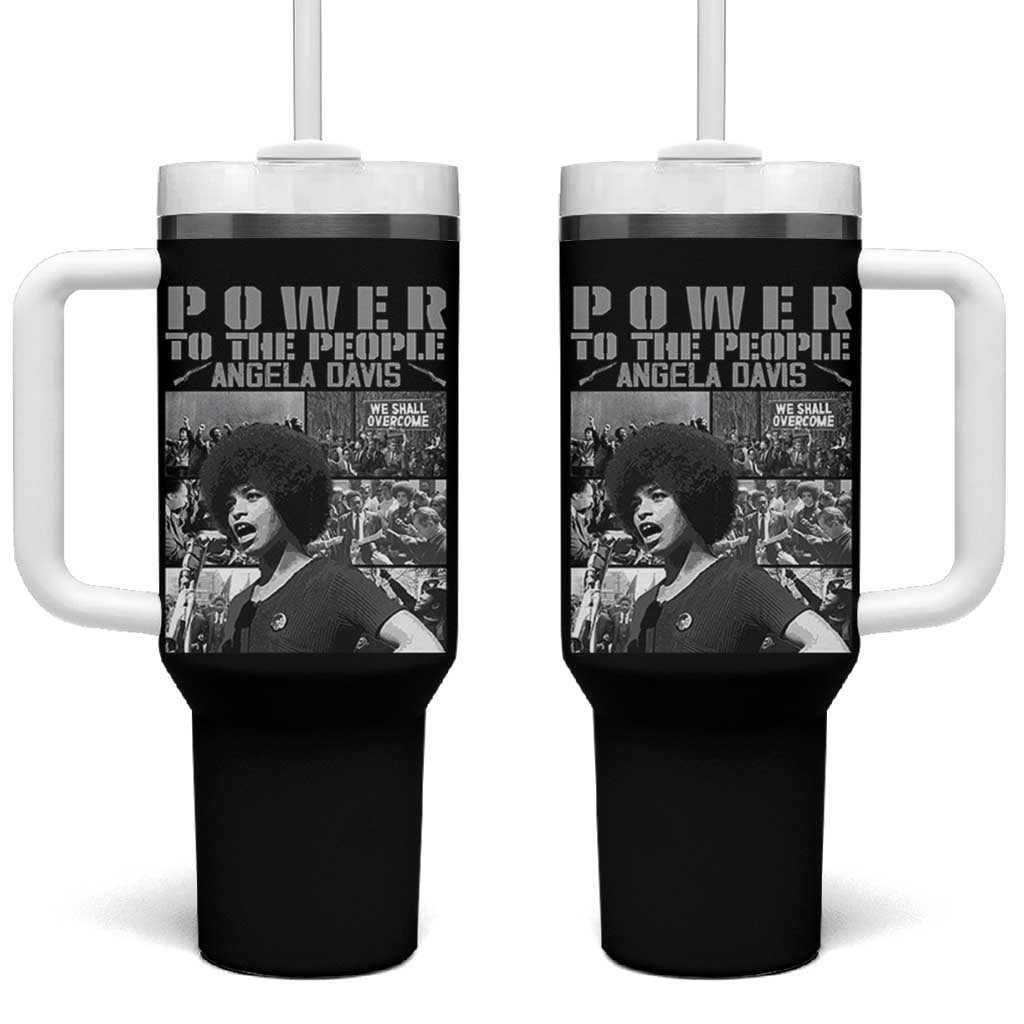 Power To The People Tumbler With Handle Black History Angela Davis Black Panther Party - Wonder Print Shop