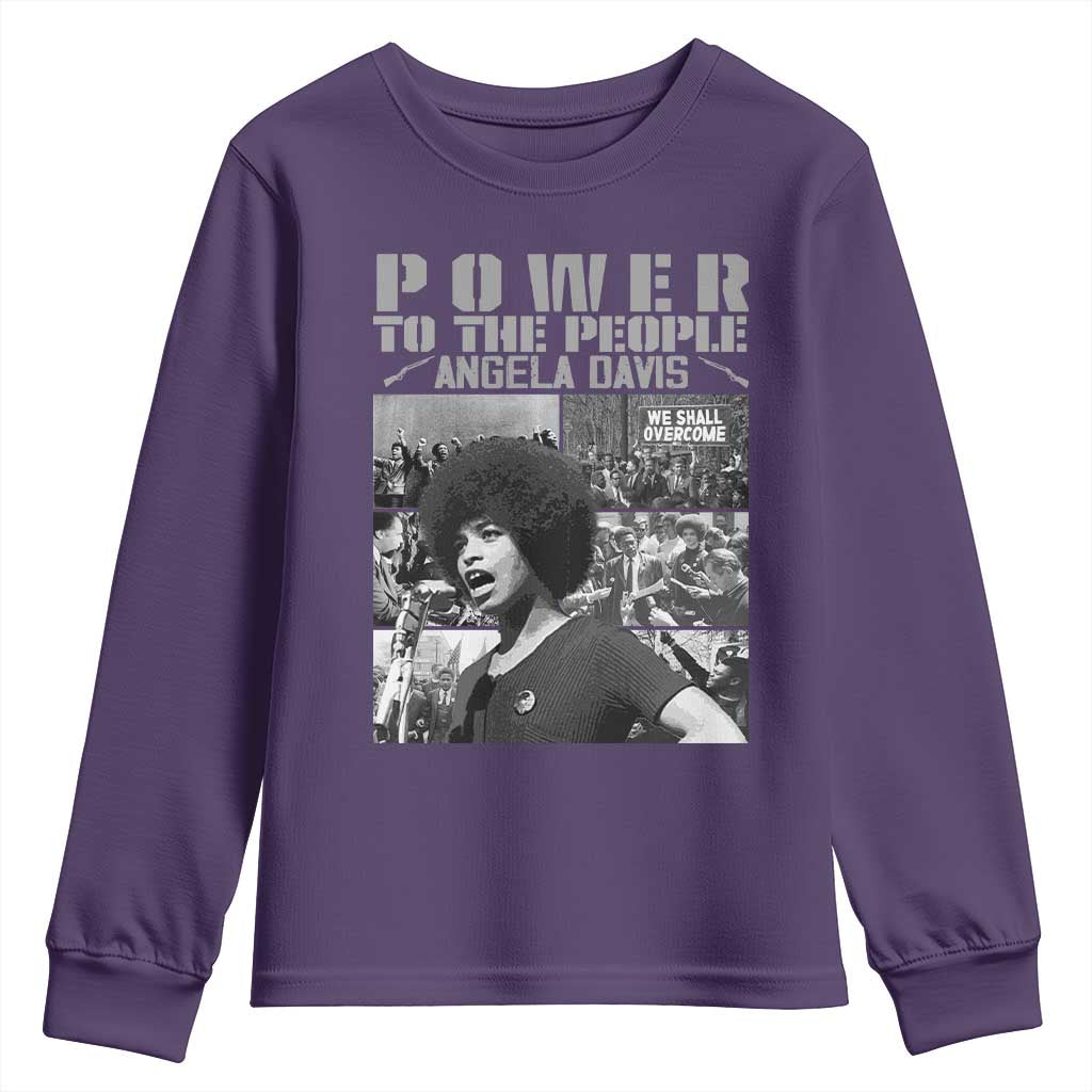 Power To The People Youth Sweatshirt Black History Angela Davis Black Panther Party - Wonder Print Shop
