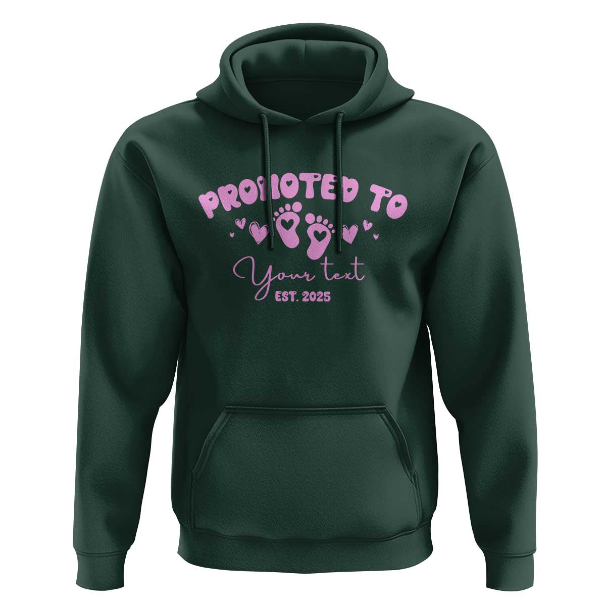 Personalized Gender Reveal Hoodie Custom Text Baby Girl Reveal Pink Family Matching