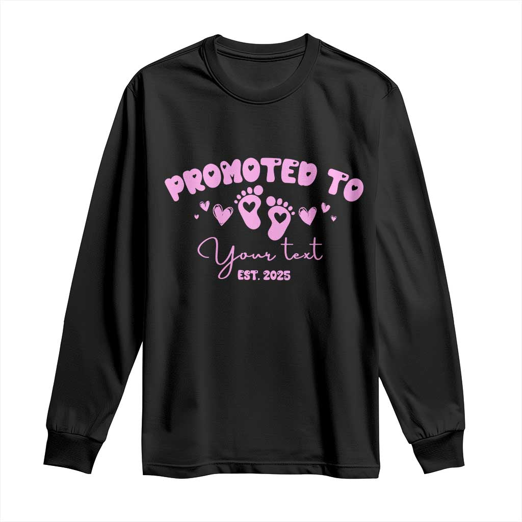 Personalized Gender Reveal Long Sleeve Shirt Custom Text Baby Girl Reveal Pink Family Matching