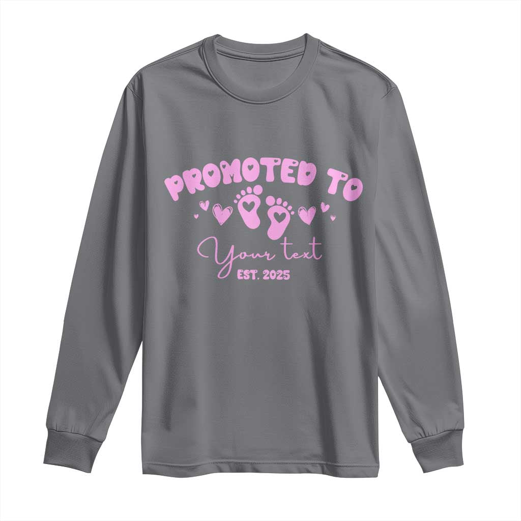 Personalized Gender Reveal Long Sleeve Shirt Custom Text Baby Girl Reveal Pink Family Matching