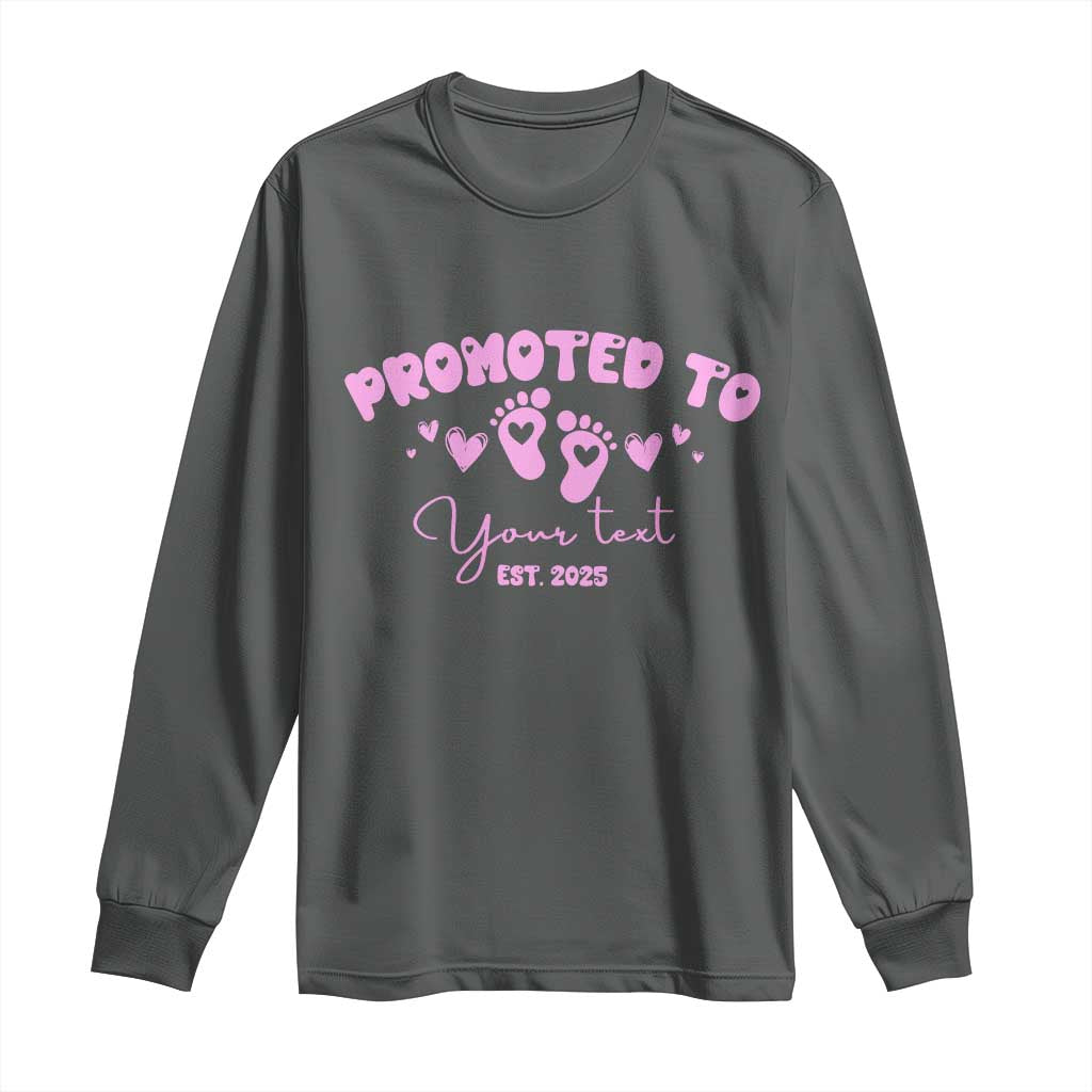 Personalized Gender Reveal Long Sleeve Shirt Custom Text Baby Girl Reveal Pink Family Matching