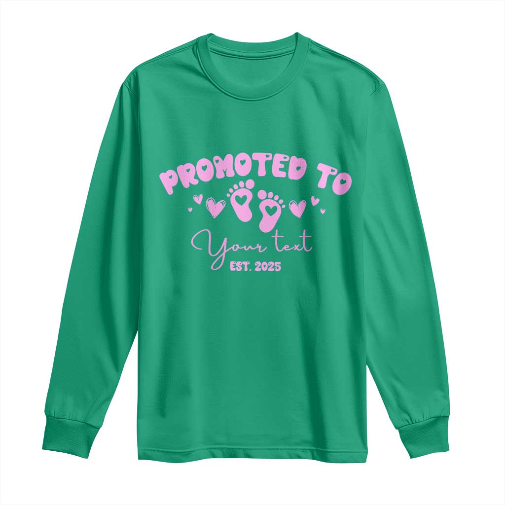 Personalized Gender Reveal Long Sleeve Shirt Custom Text Baby Girl Reveal Pink Family Matching