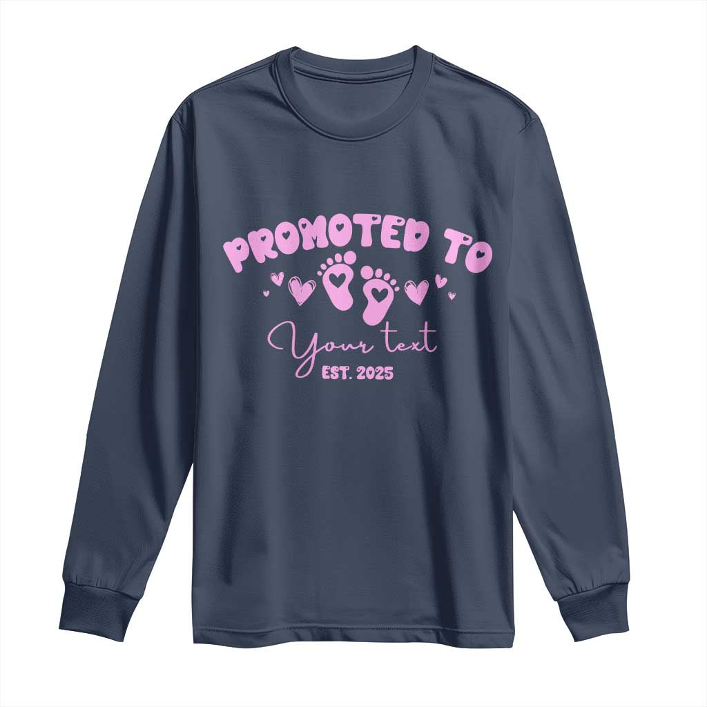 Personalized Gender Reveal Long Sleeve Shirt Custom Text Baby Girl Reveal Pink Family Matching