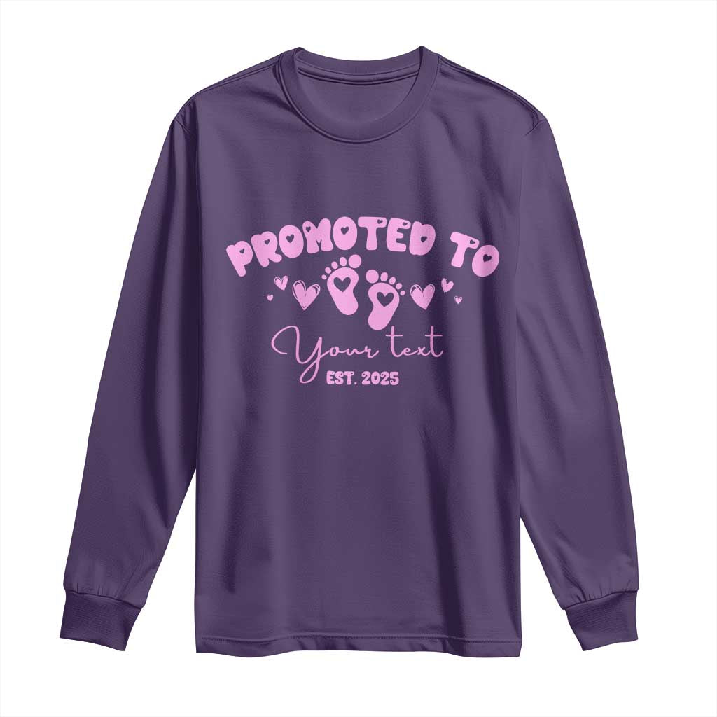 Personalized Gender Reveal Long Sleeve Shirt Custom Text Baby Girl Reveal Pink Family Matching