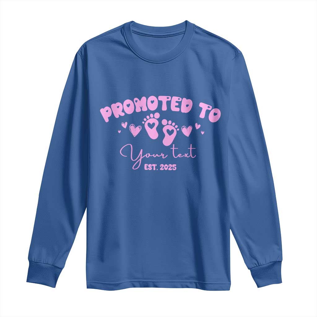Personalized Gender Reveal Long Sleeve Shirt Custom Text Baby Girl Reveal Pink Family Matching