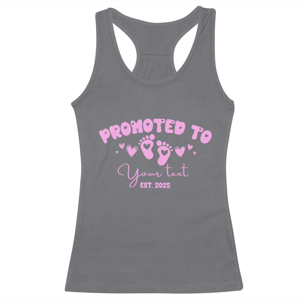 Personalized Gender Reveal Racerback Tank Top Custom Text Baby Girl Reveal Pink Family Matching