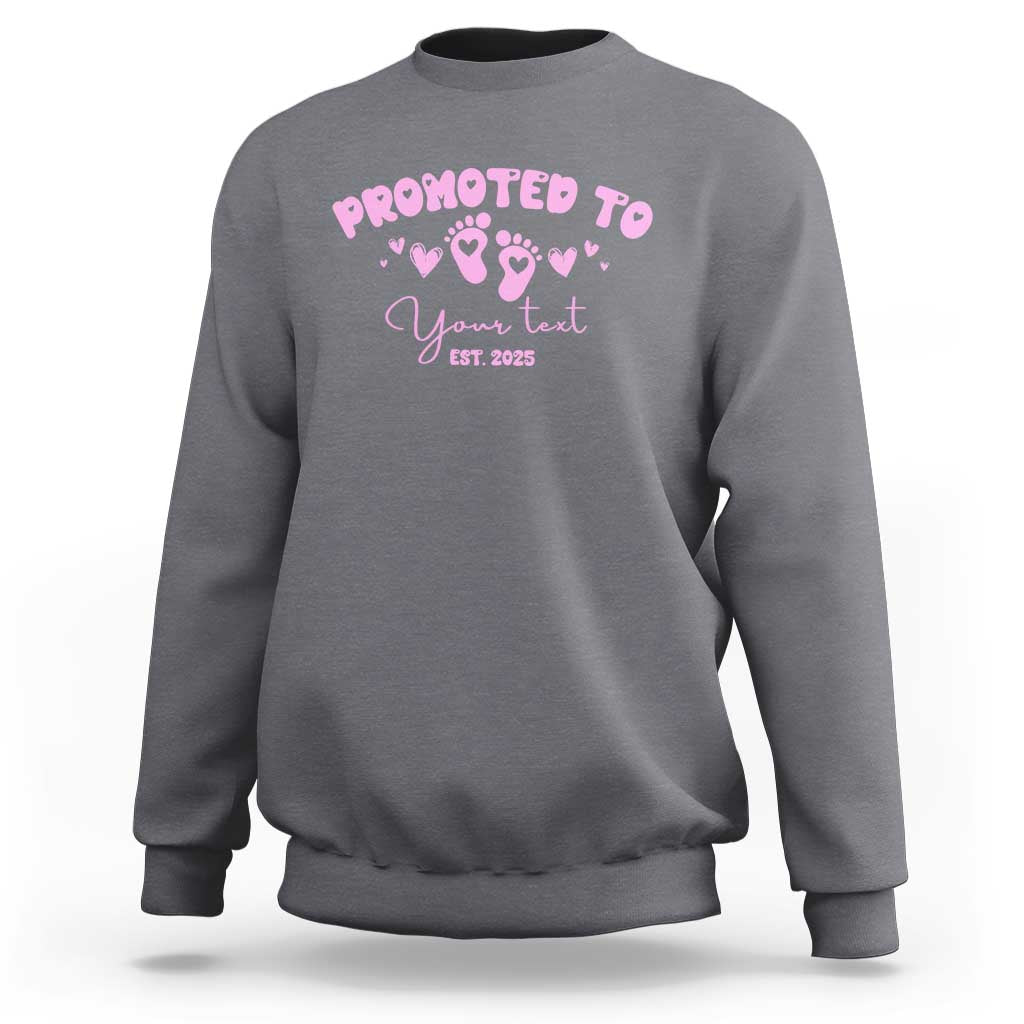 Personalized Gender Reveal Sweatshirt Custom Text Baby Girl Reveal Pink Family Matching