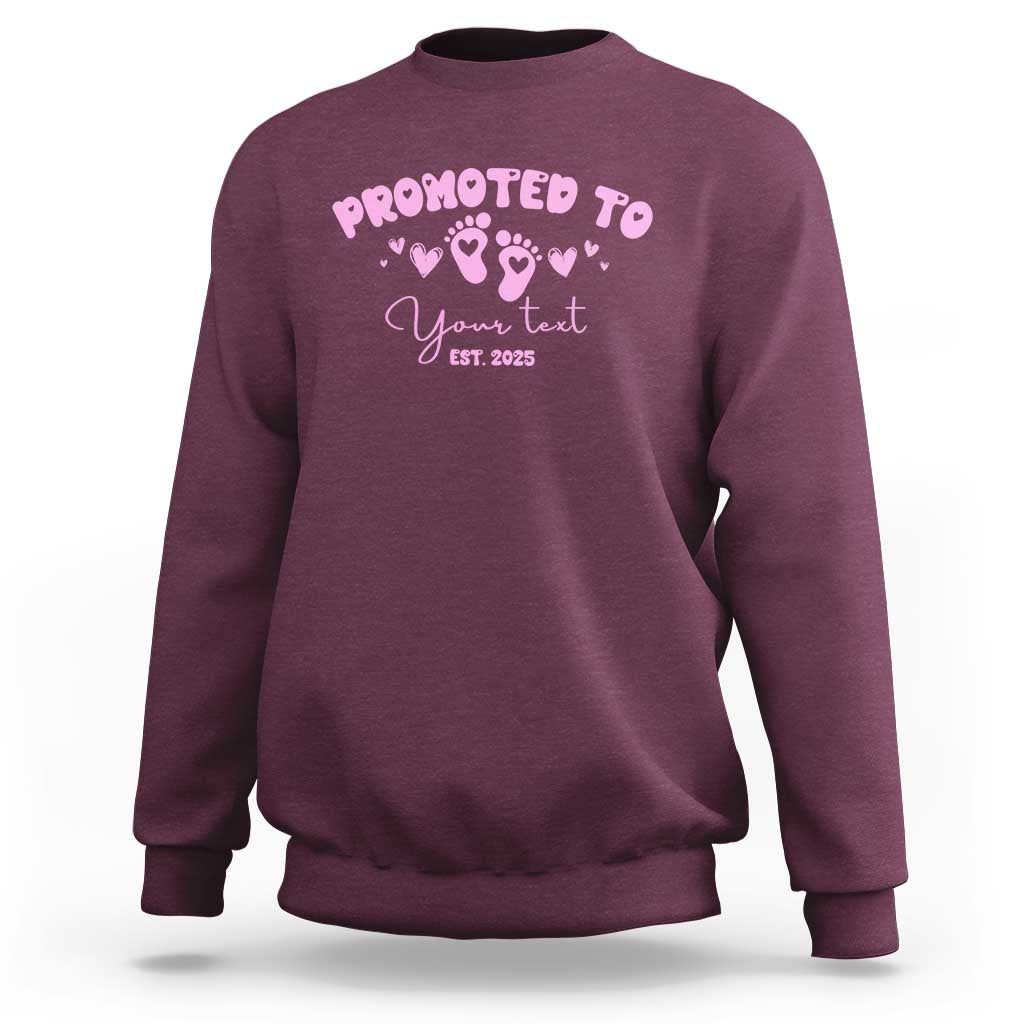 Personalized Gender Reveal Sweatshirt Custom Text Baby Girl Reveal Pink Family Matching