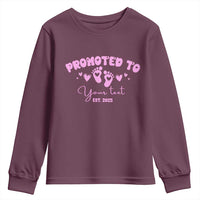 Personalized Gender Reveal Youth Sweatshirt Custom Text Baby Girl Reveal Pink Family Matching