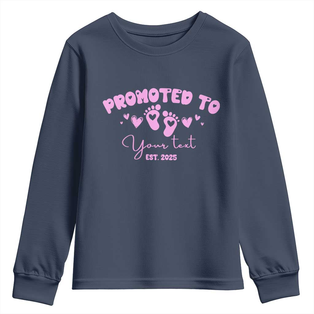 Personalized Gender Reveal Youth Sweatshirt Custom Text Baby Girl Reveal Pink Family Matching