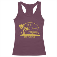 Retirement Racerback Tank Top It's 5 O'clock Everywhere I'm Retired Summer Vibes