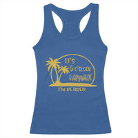 Retirement Racerback Tank Top It's 5 O'clock Everywhere I'm Retired Summer Vibes