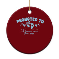 Personalized Gender Reveal Ceramic Ornament Custom Text Baby Boy Reveal Blue Family Matching - Wonder Print Shop