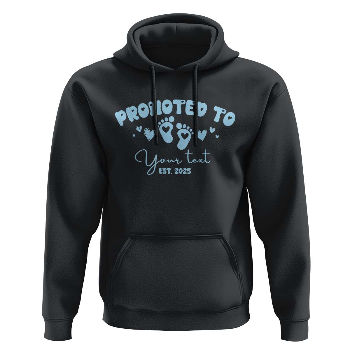 Personalized Gender Reveal Hoodie Custom Text Baby Boy Reveal Blue Family Matching