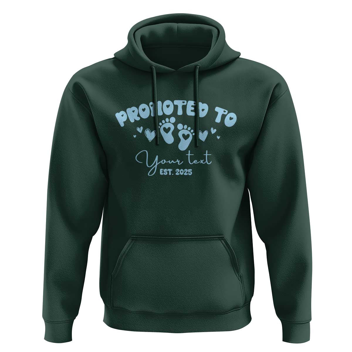 Personalized Gender Reveal Hoodie Custom Text Baby Boy Reveal Blue Family Matching