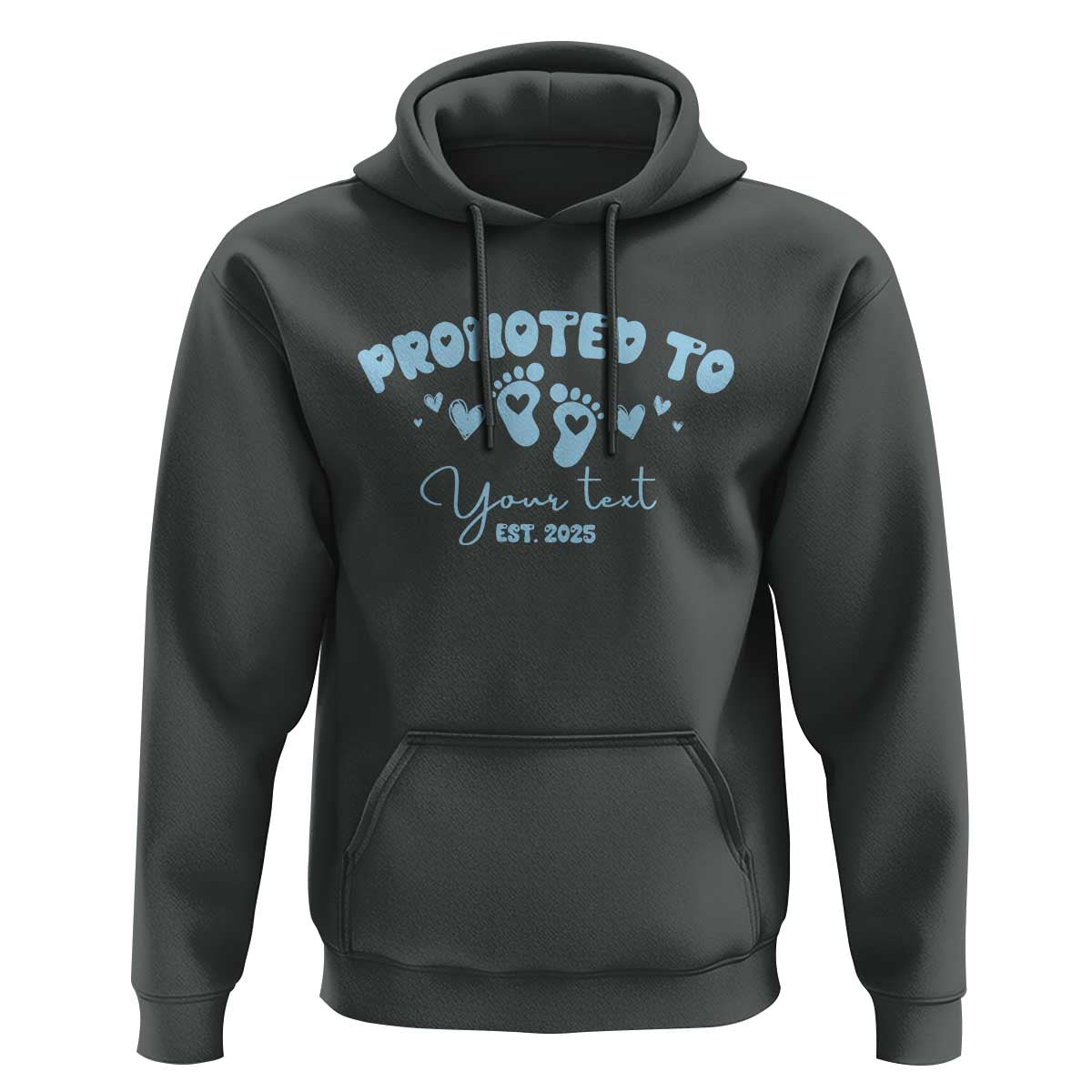 Personalized Gender Reveal Hoodie Custom Text Baby Boy Reveal Blue Family Matching
