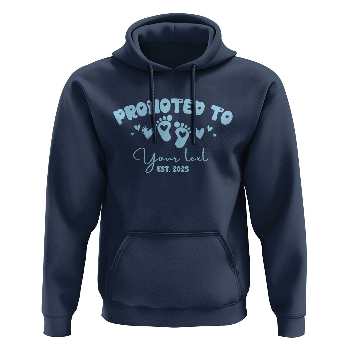 Personalized Gender Reveal Hoodie Custom Text Baby Boy Reveal Blue Family Matching