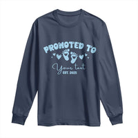 Personalized Gender Reveal Long Sleeve Shirt Custom Text Baby Boy Reveal Blue Family Matching