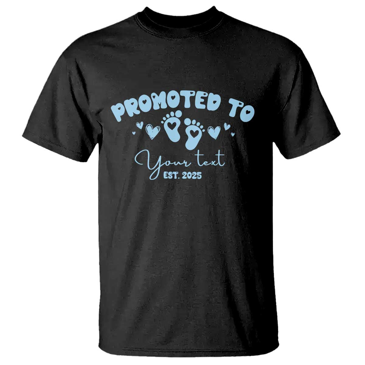 Personalized Gender Reveal T Shirt Custom Text Baby Boy Reveal Blue Family Matching