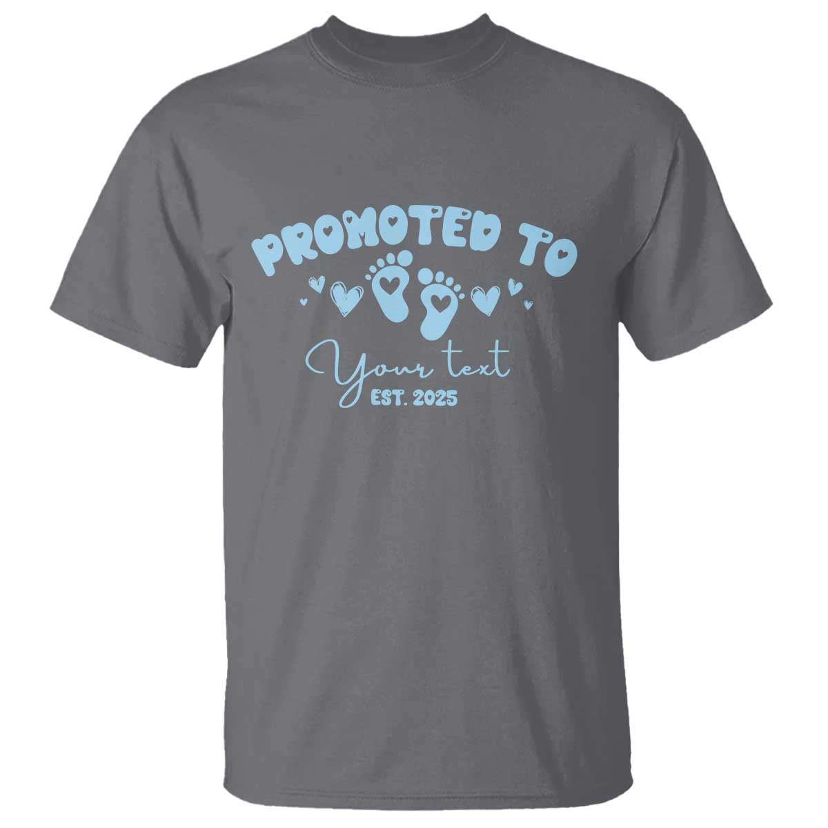 Personalized Gender Reveal T Shirt Custom Text Baby Boy Reveal Blue Family Matching