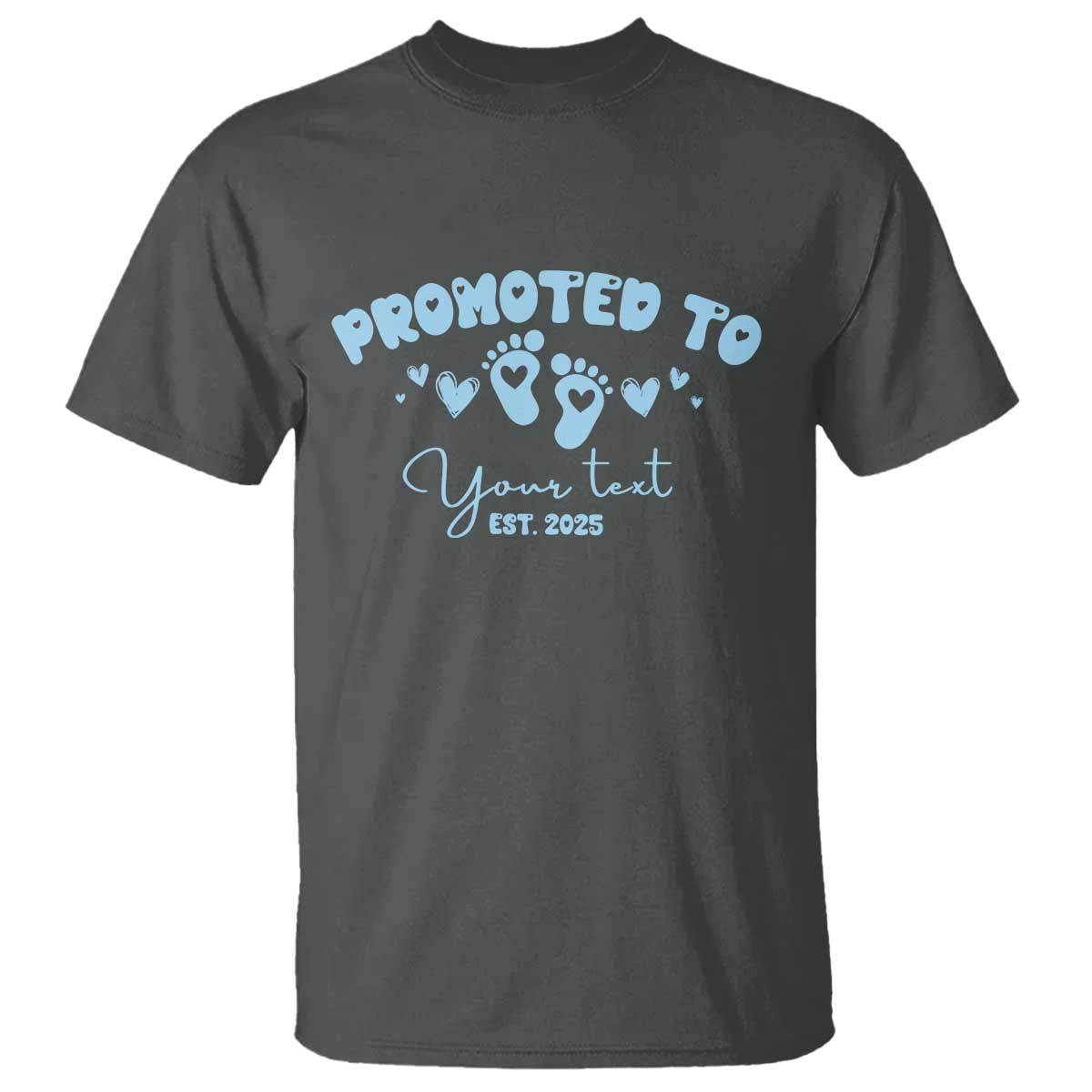 Personalized Gender Reveal T Shirt Custom Text Baby Boy Reveal Blue Family Matching
