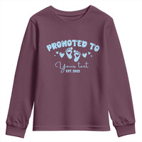 Personalized Gender Reveal Youth Sweatshirt Custom Text Baby Boy Reveal Blue Family Matching