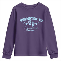 Personalized Gender Reveal Youth Sweatshirt Custom Text Baby Boy Reveal Blue Family Matching