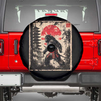 Samurai Bigfoot Spare Tire Cover Japanese Vintage Sasquatch Graphic Ukiyo-e Art Funny - Wonder Print Shop