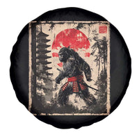 Samurai Bigfoot Spare Tire Cover Japanese Vintage Sasquatch Graphic Ukiyo-e Art Funny - Wonder Print Shop